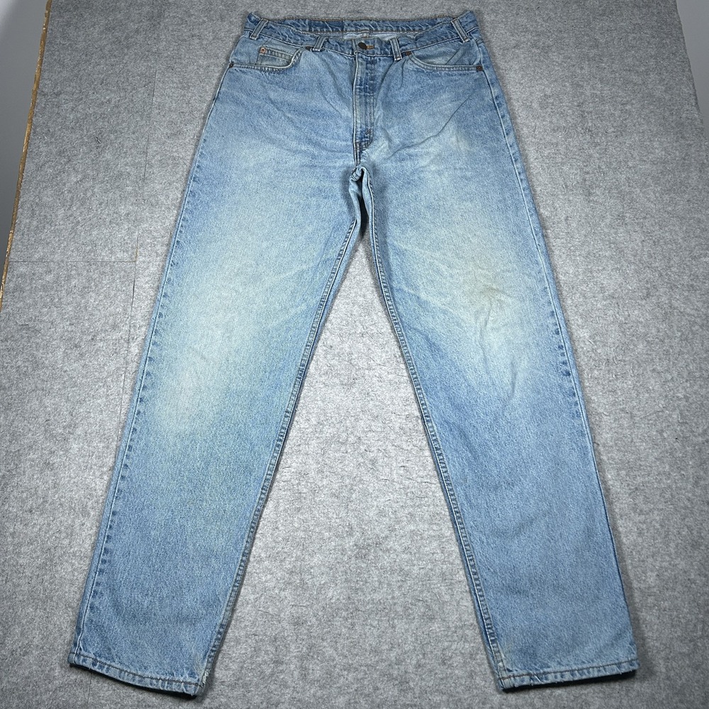 Vintage Levi's 634 Denim Jeans Mens 36x34(32x33) Light Wash Blue 90s Orange Tab